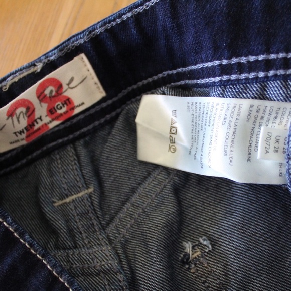 We the Free Free People NWOT Wide Leg Dark Wash Jeans 28 6 - Picture 9 of 9